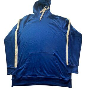 No Boundaries New With Tags Royal Blue Hoodie with White Sleeve Stripes- Size L